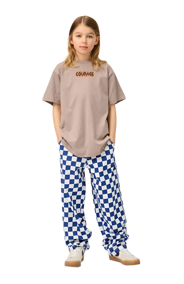 ATARU - WOVEN PANTS BLUE CHECK