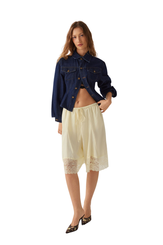 SATIN LACE BERMUDA