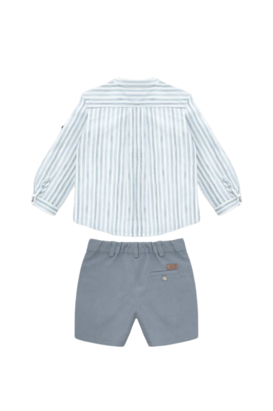 CONJUNTO RAYAS NIÑO SURREY AZUL