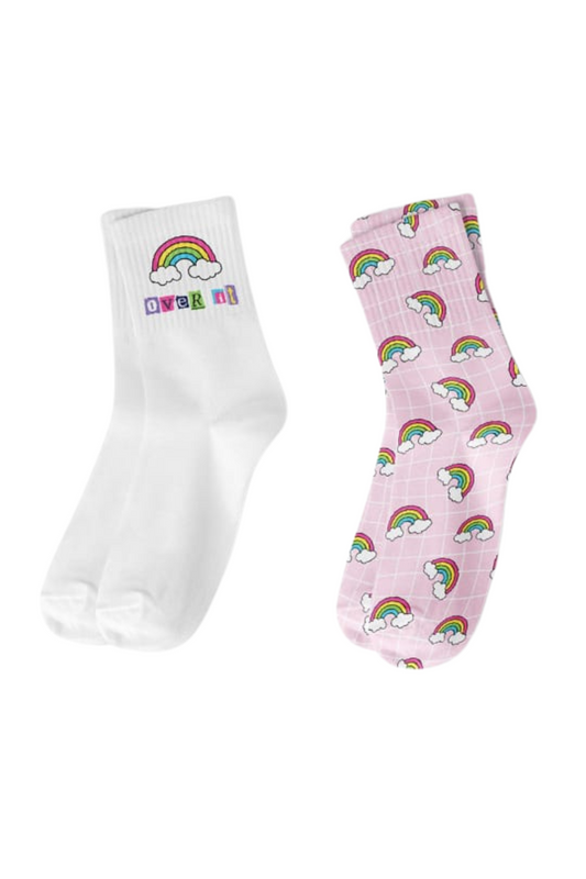 CREW SOCK 2 PACK - RAINBOW