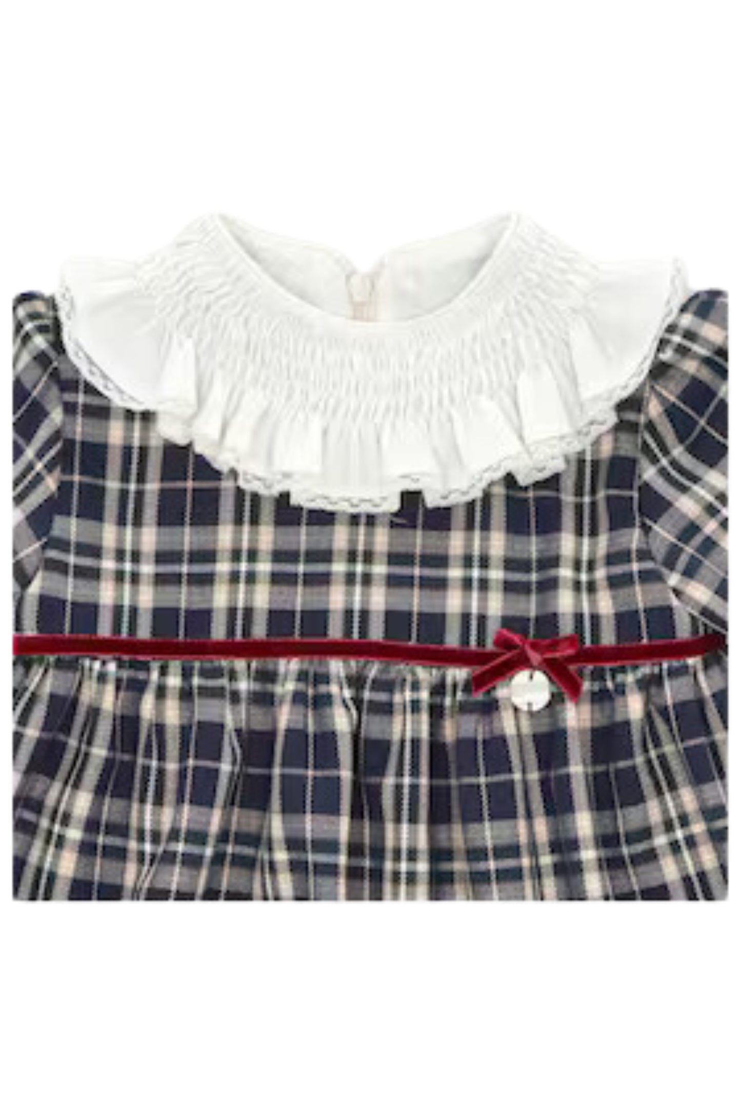 VESTIDO TELA CUADROS NIÑA DARK BLUE