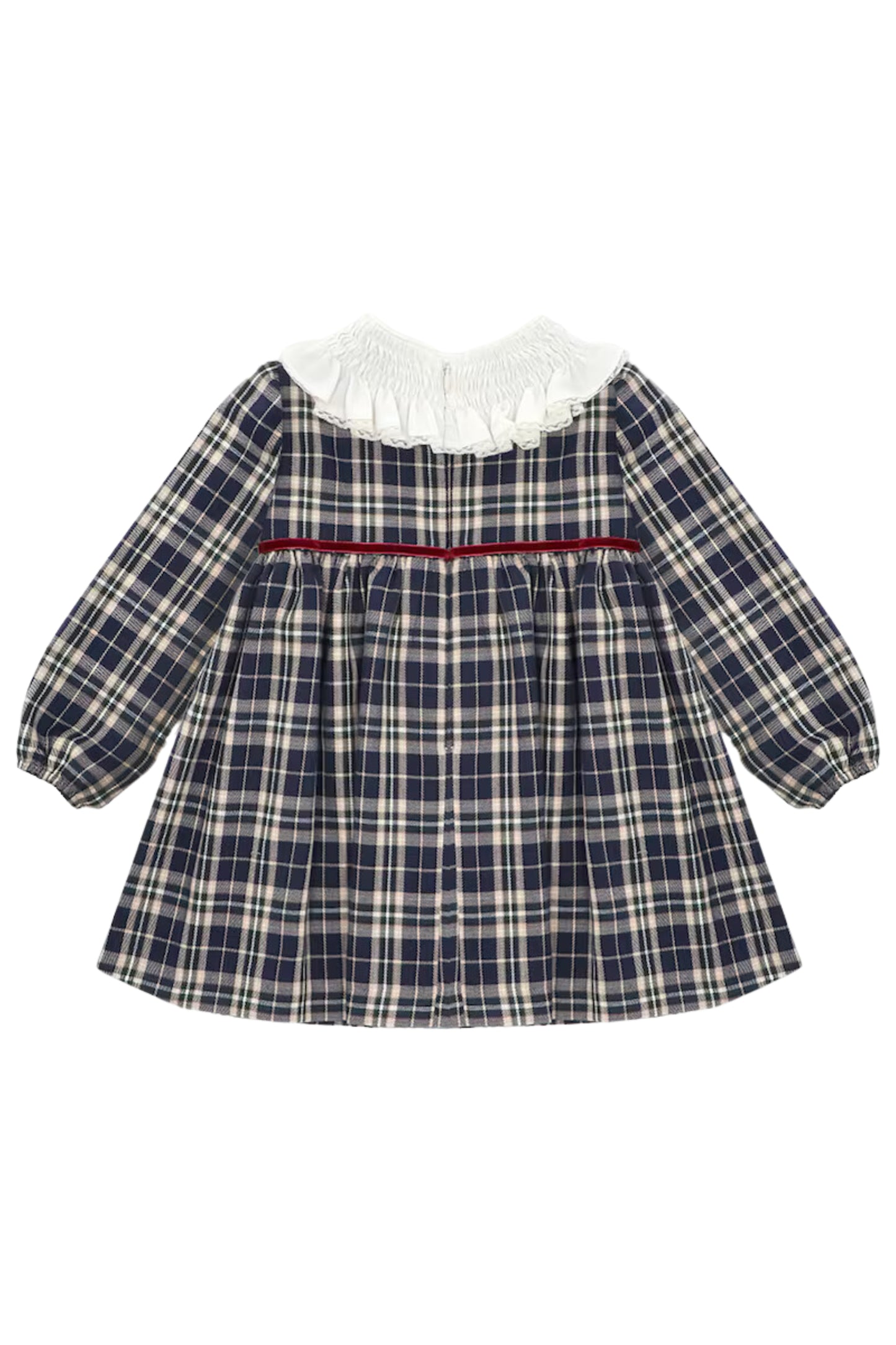 VESTIDO TELA CUADROS NIÑA DARK BLUE