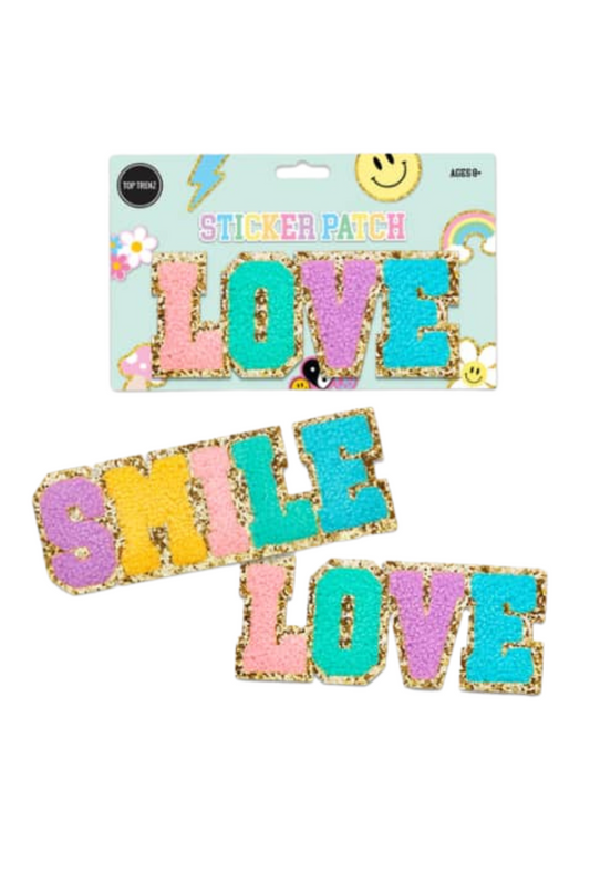 CHENILLE STICKER PATCH WORDS