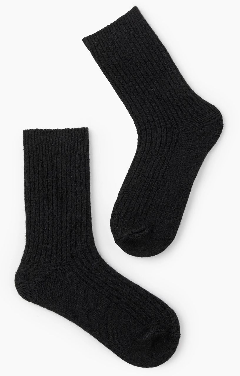WOOL SOLID CREW SOCKS