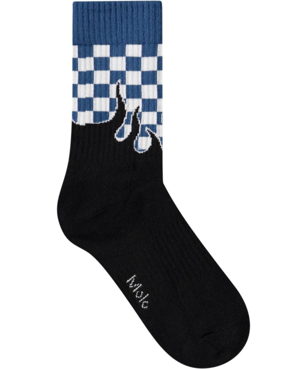 NORMAN - SOCKS BLUE FLAMES