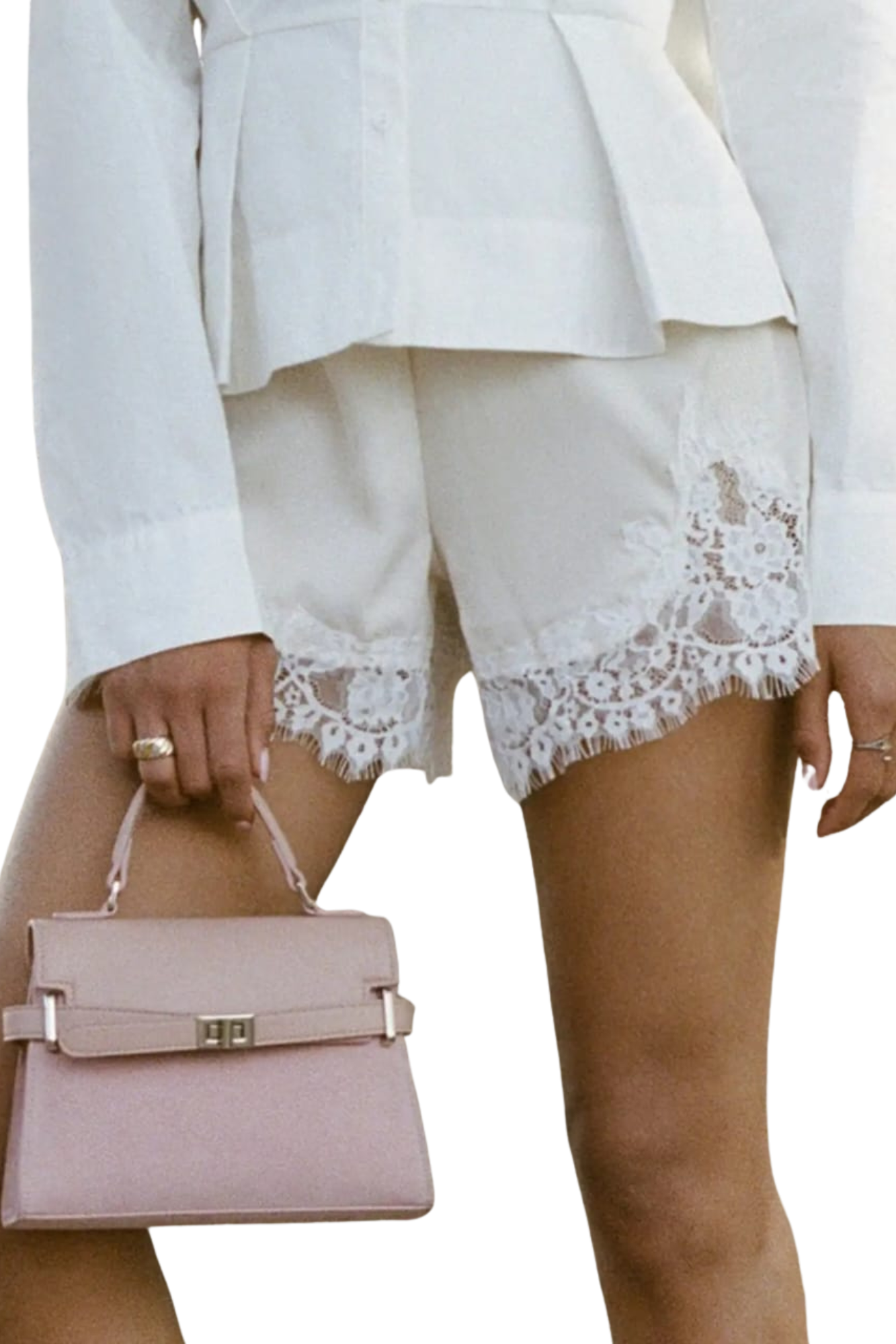 SATIN CHAMPAGNE SHORTS