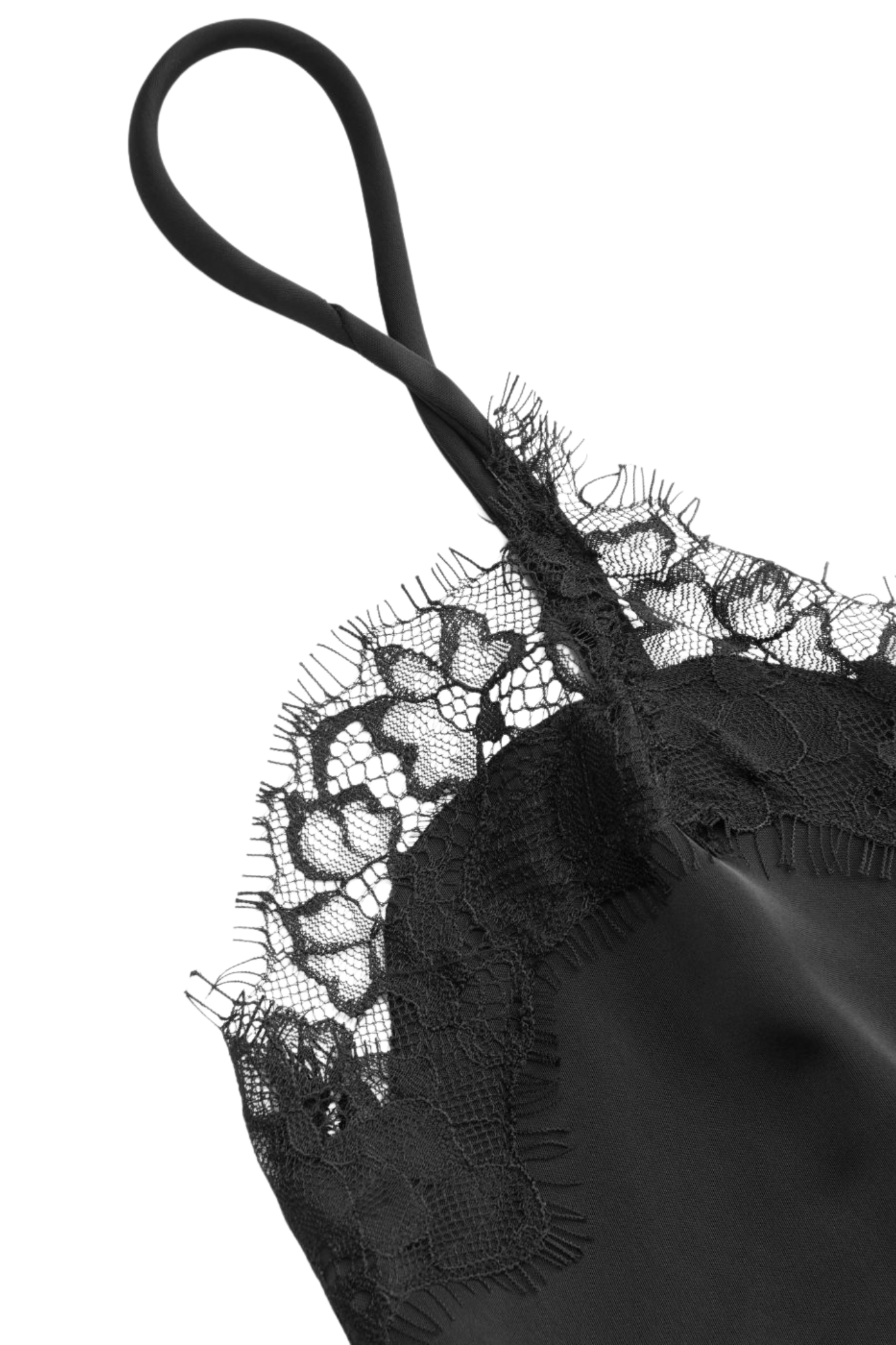 SATIN LACE BLACK CAMI