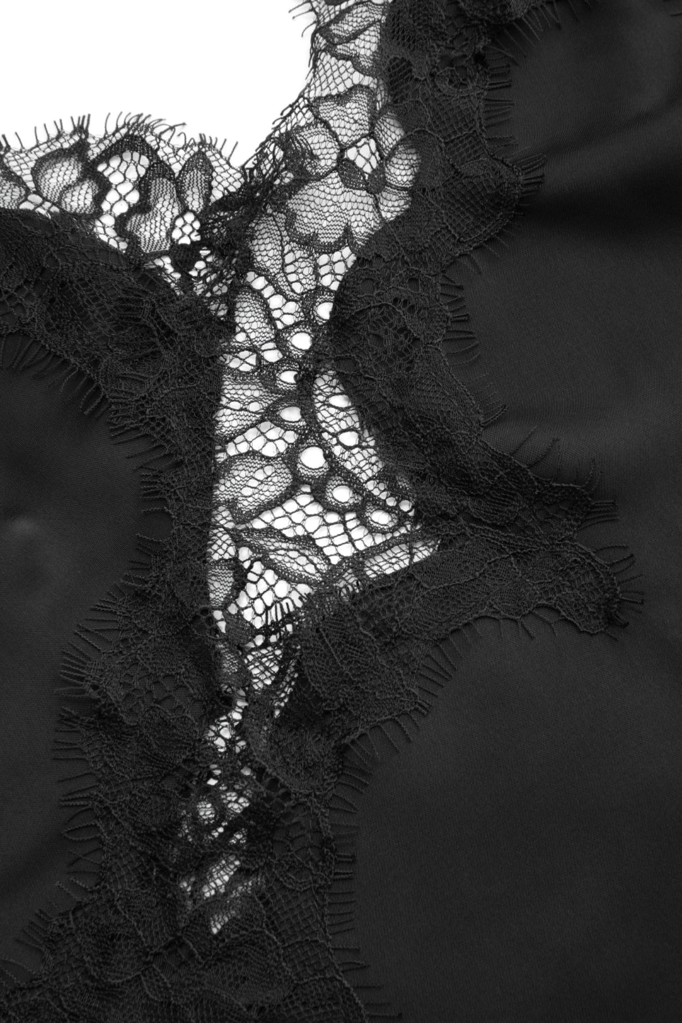 SATIN LACE BLACK CAMI
