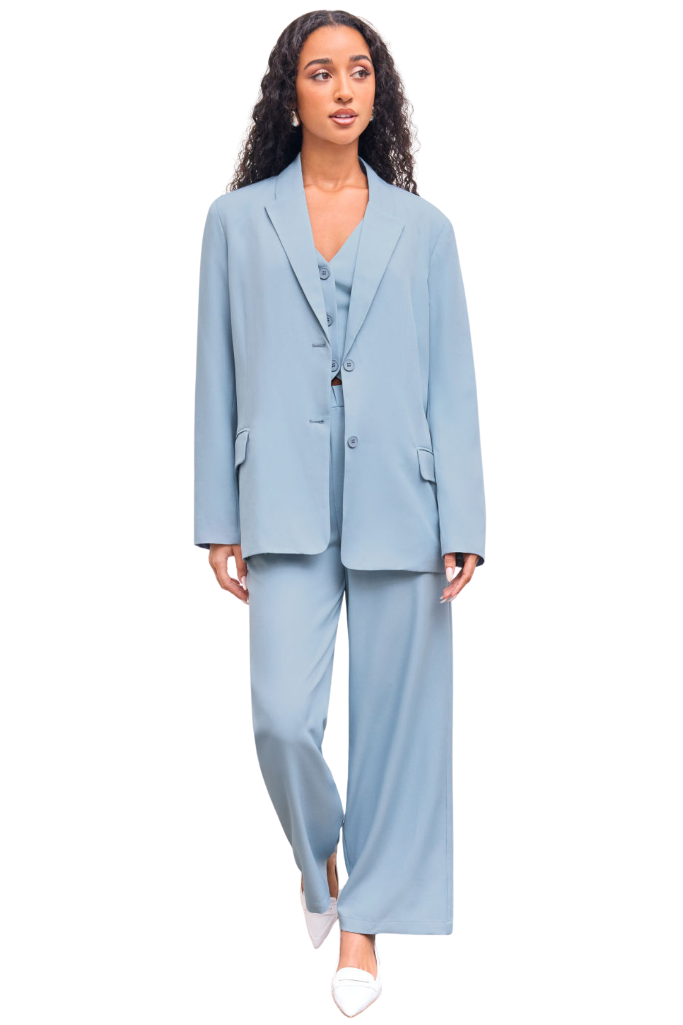 OVERSIZED BABY BLUE BLAZER