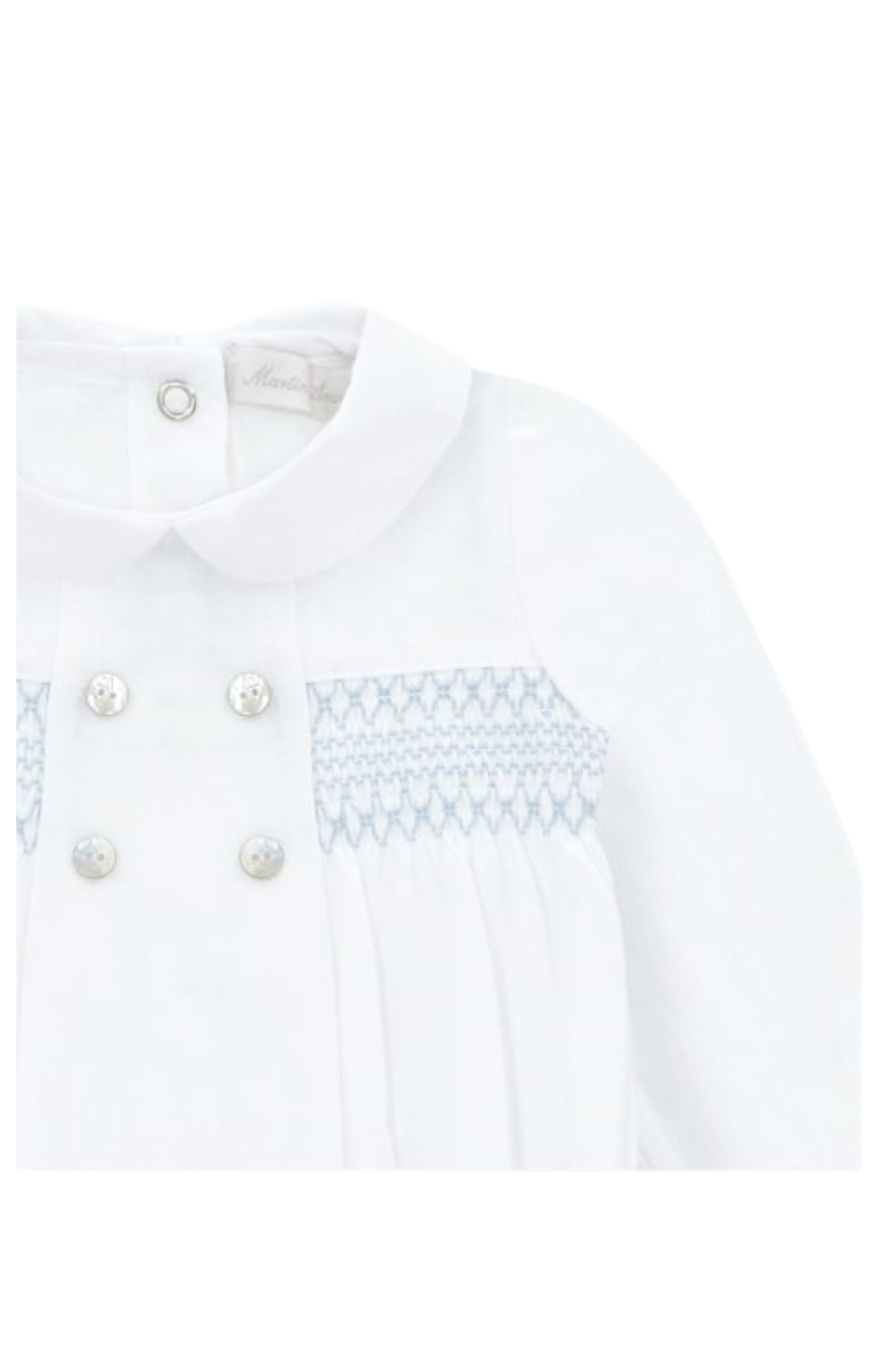 PELELE INTERLOCK NIÑO BLANCO & CELESTE