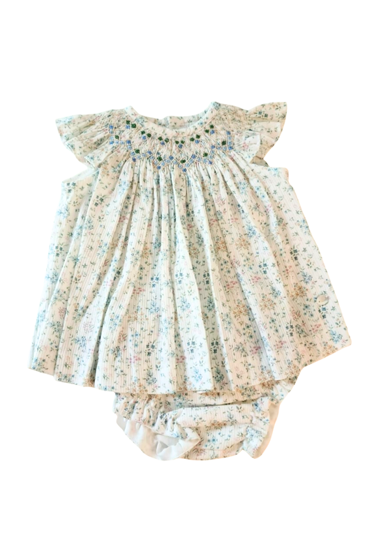 VESTIDO & PANTY NIÑA TORONTO AZUL EMPOLVADO