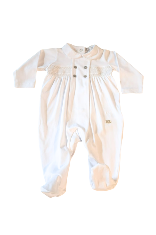 PELELE INTERLOCK NIÑO BLANCO & ARENA