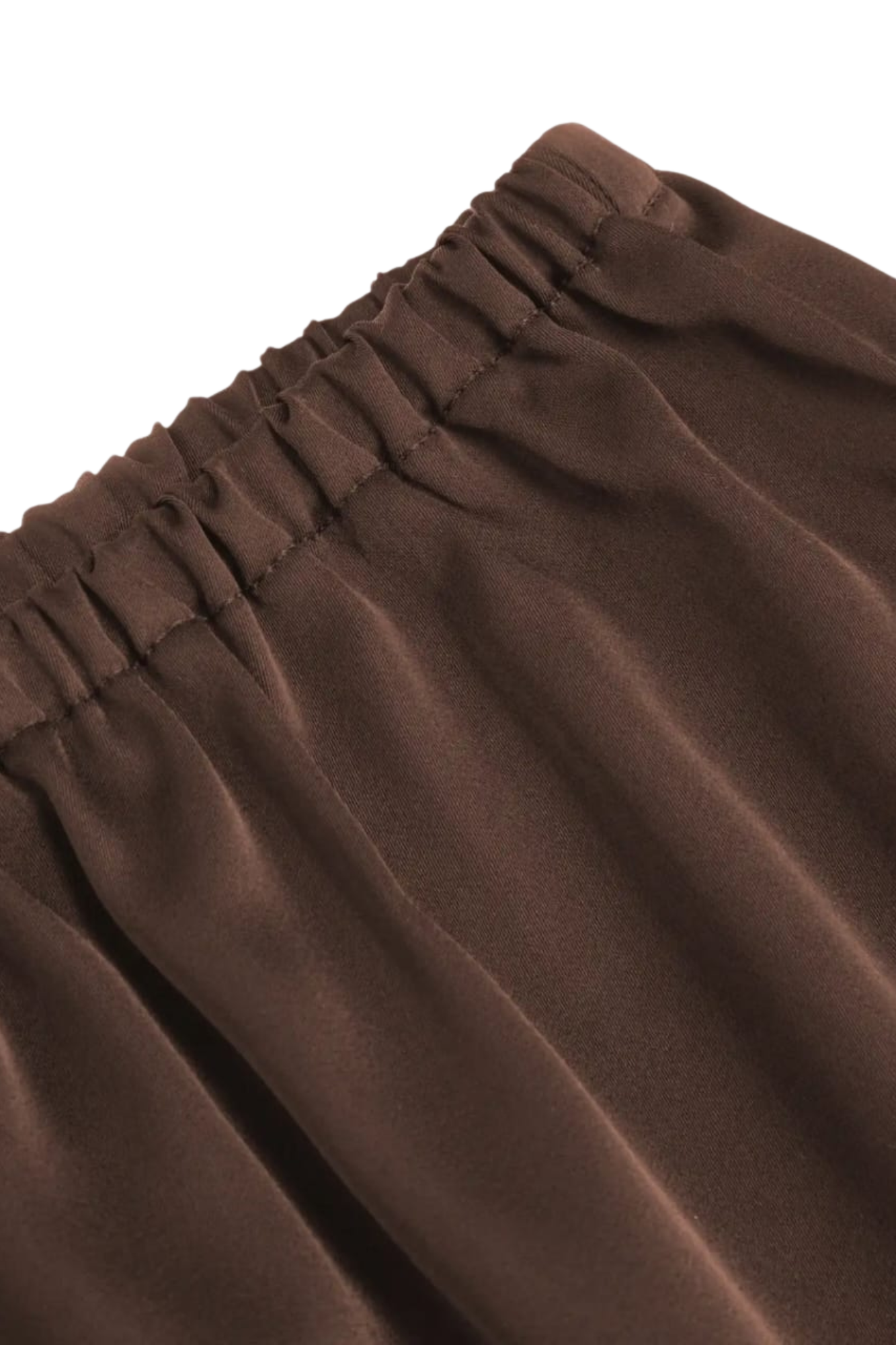 SATIN BROWN SHORTS