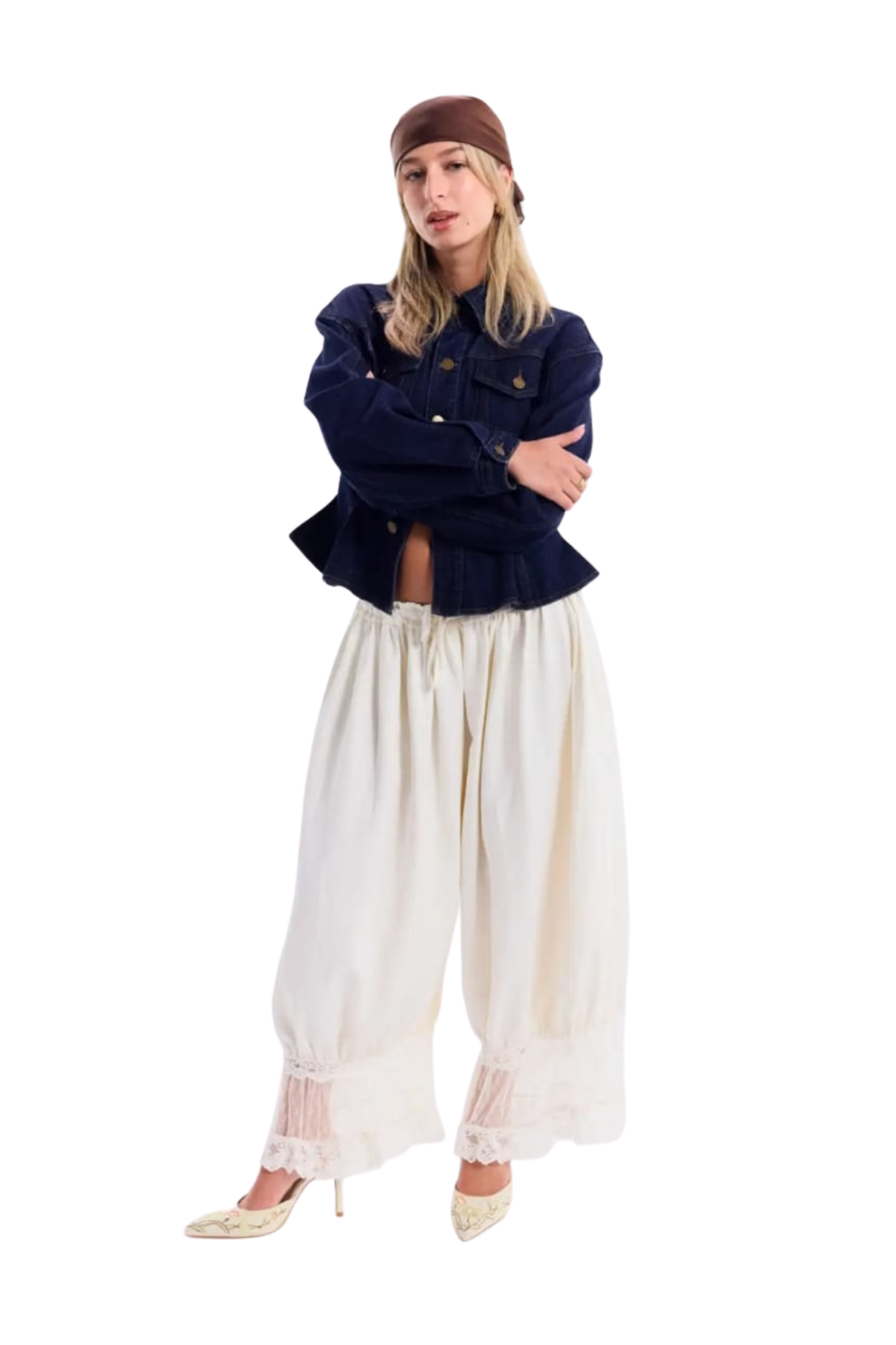 CROPPED CREAM BLOOMER