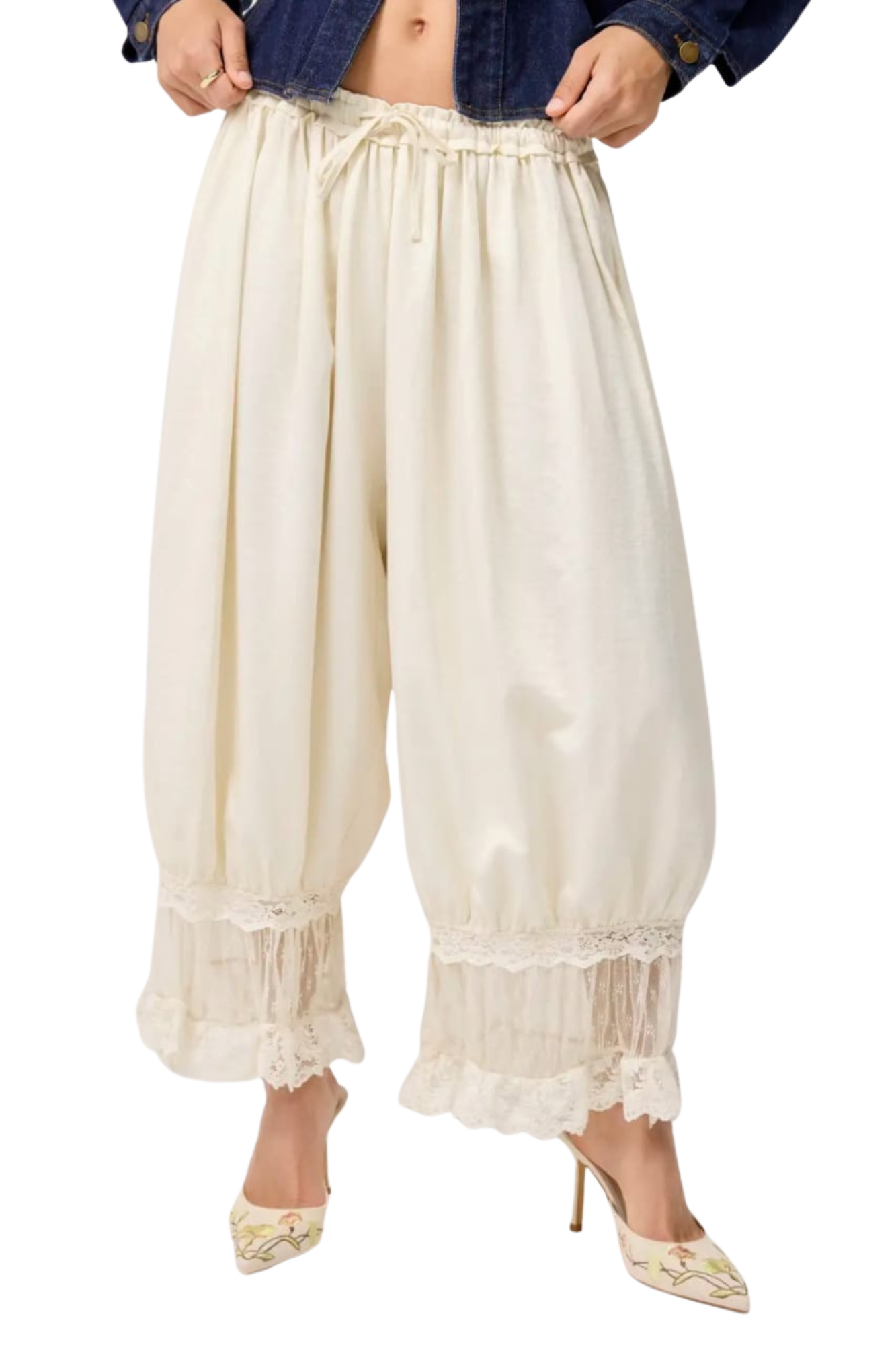CROPPED CREAM BLOOMER