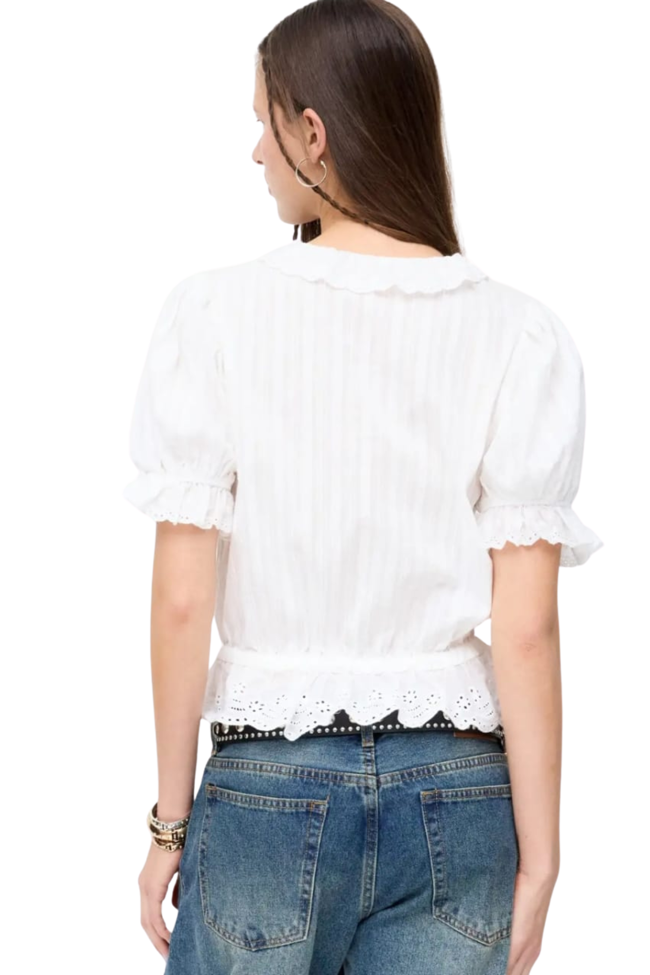 BRODERIE WHITE BLOUSE