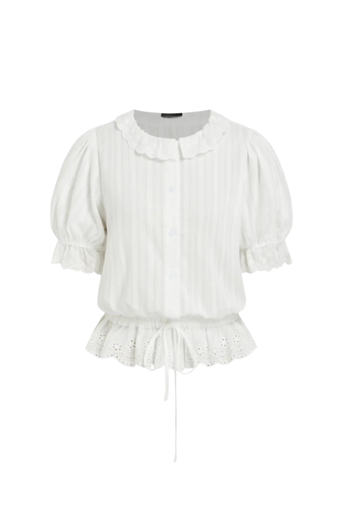 BRODERIE WHITE BLOUSE