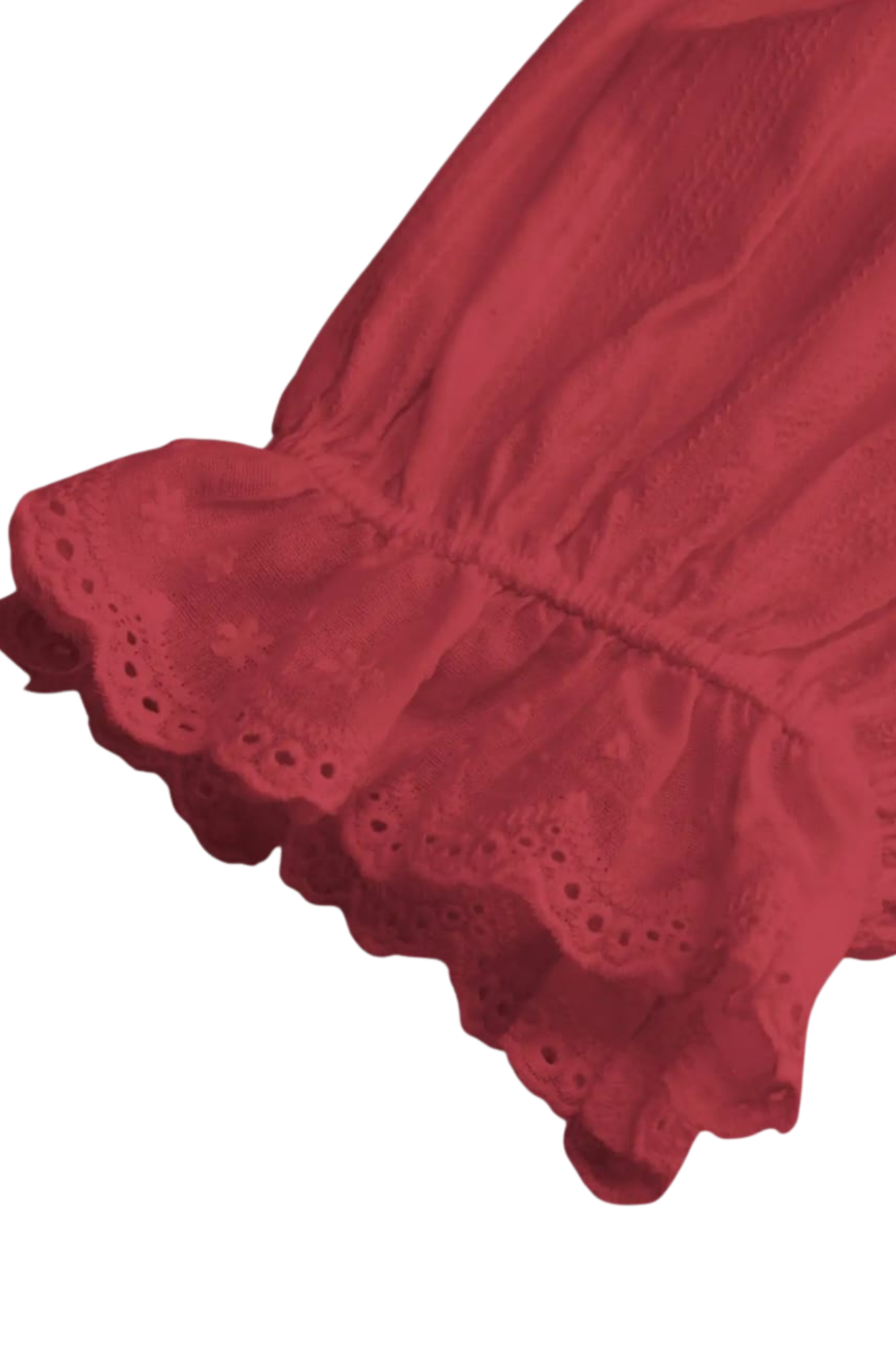 BRODERIE WINE BLOUSE