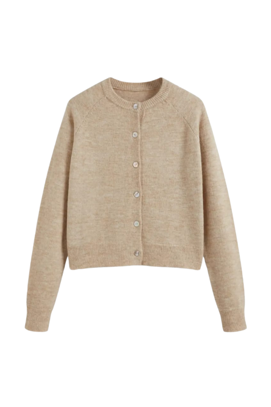 KNIT KHAKI CARDIGAN