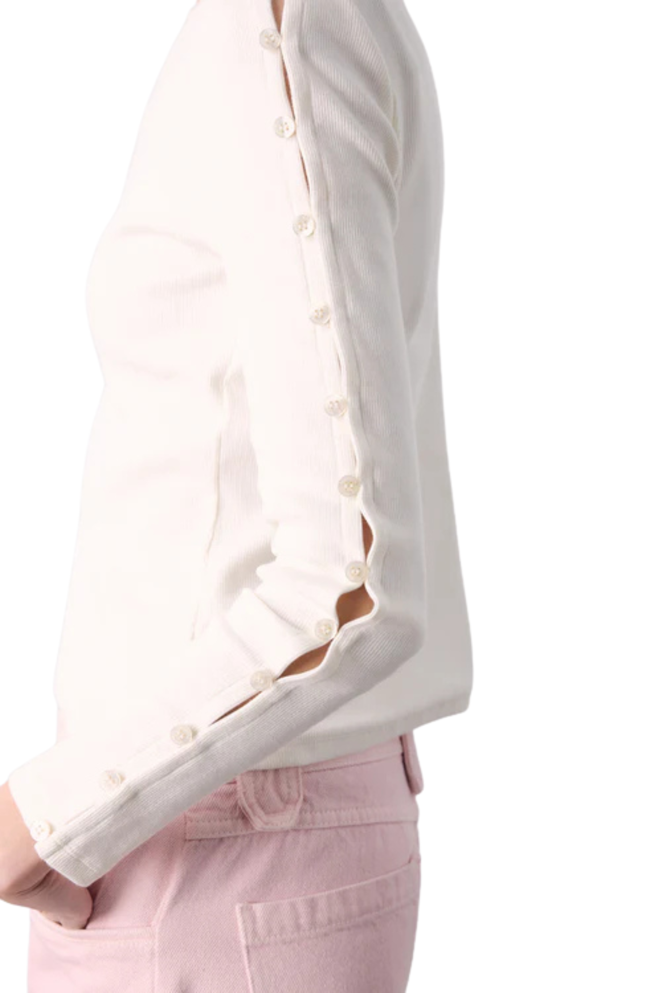 CAMISETA BOTONES BLANCA