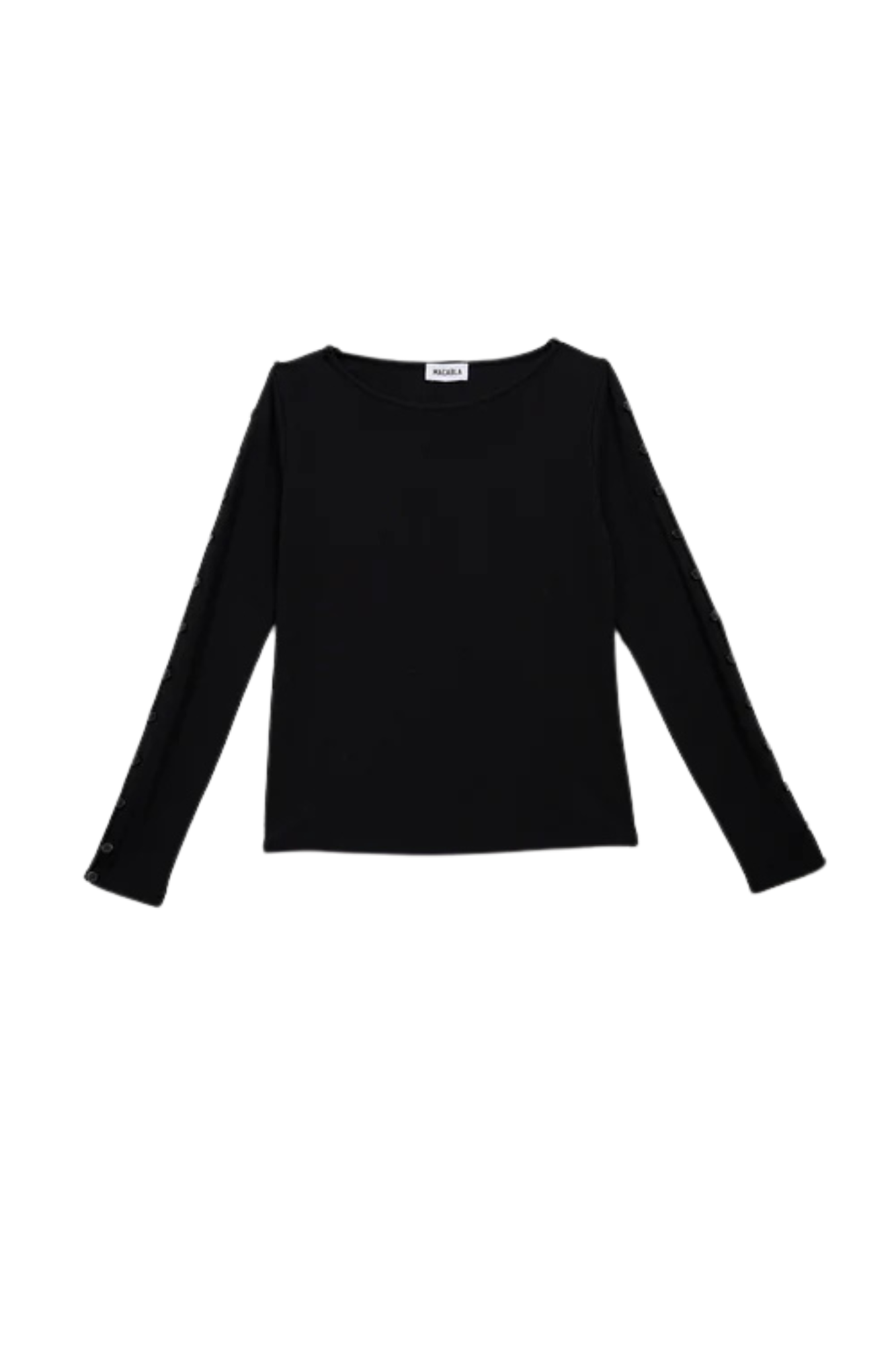 CAMISETA BOTONES NEGRO