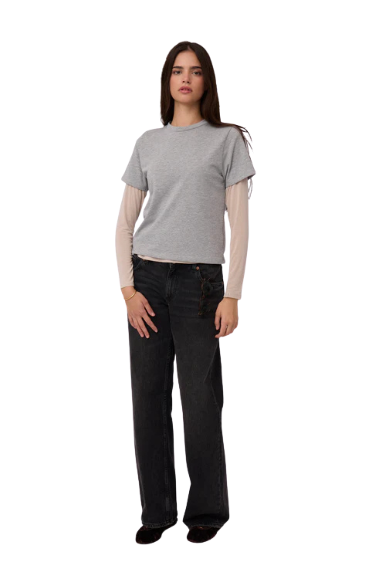 CAMISETA ALGODON GRIS