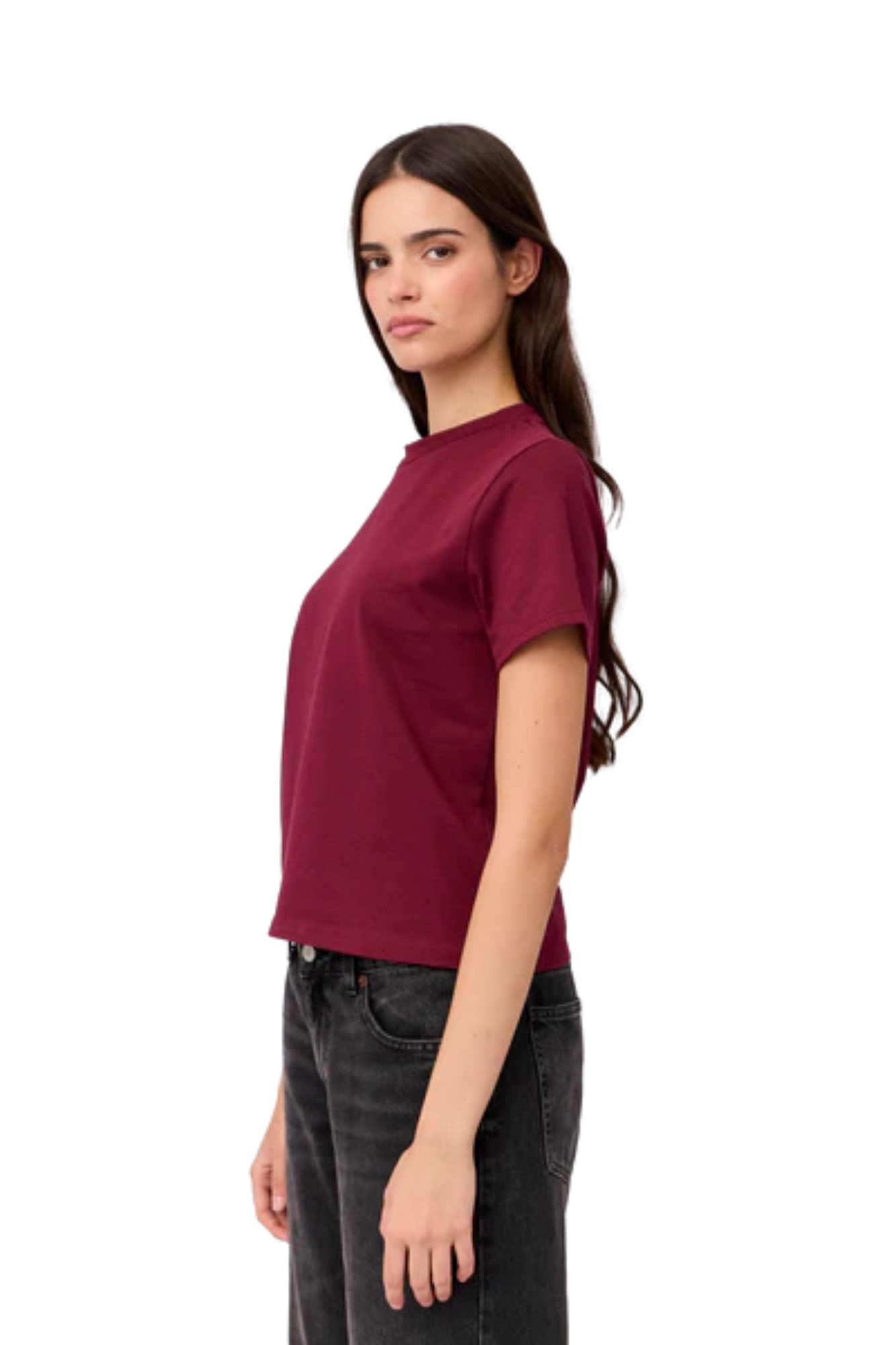 CAMISETA ALGODON GRANATE