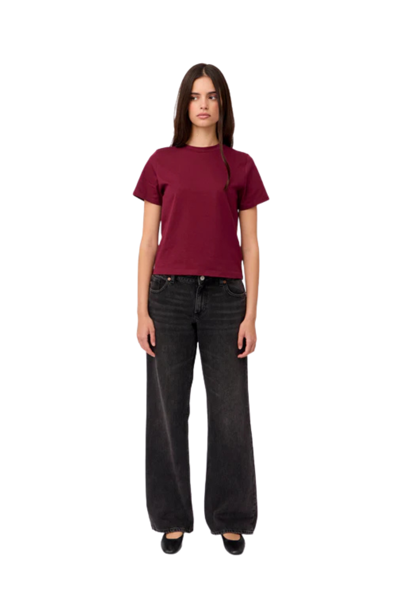 CAMISETA ALGODON GRANATE