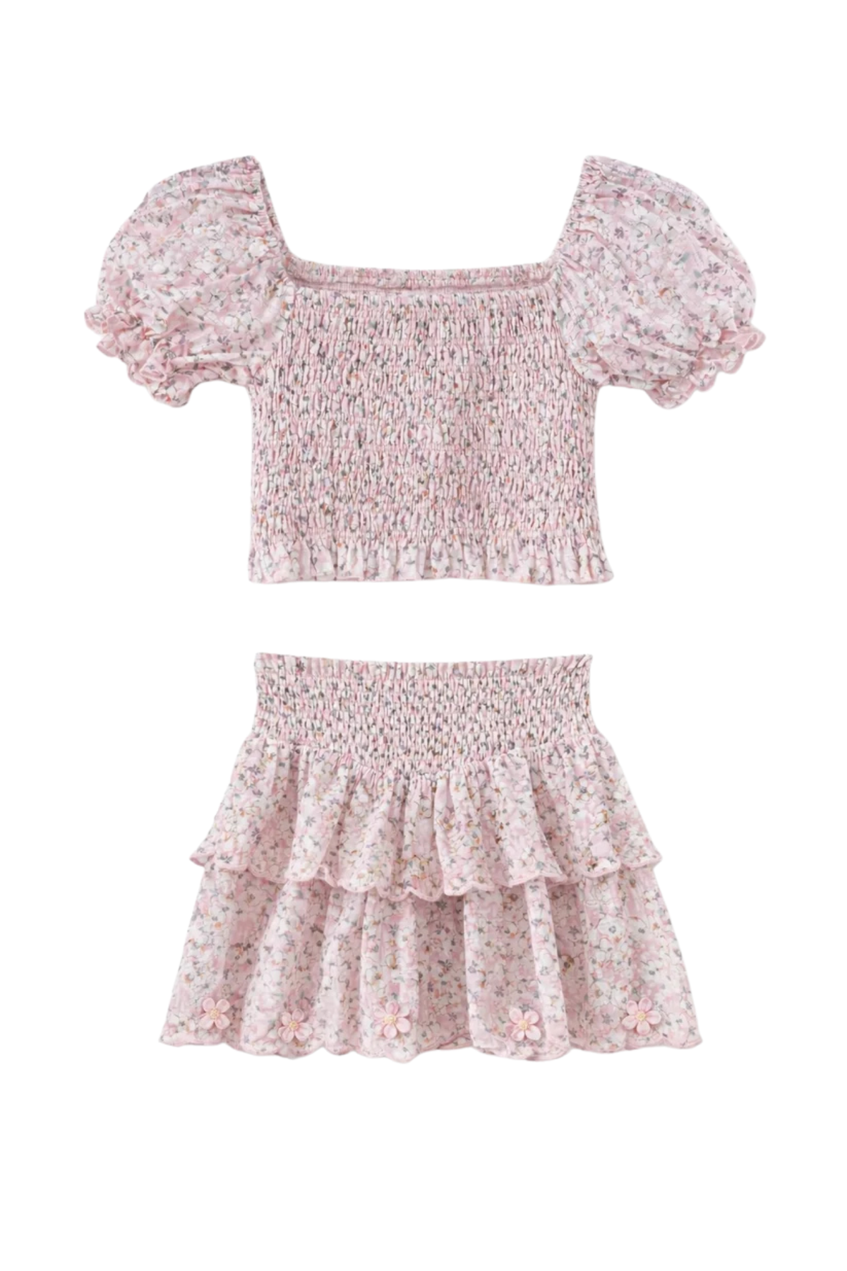 EDEN TOP & SKIRT BLUSH MEADOW PINK