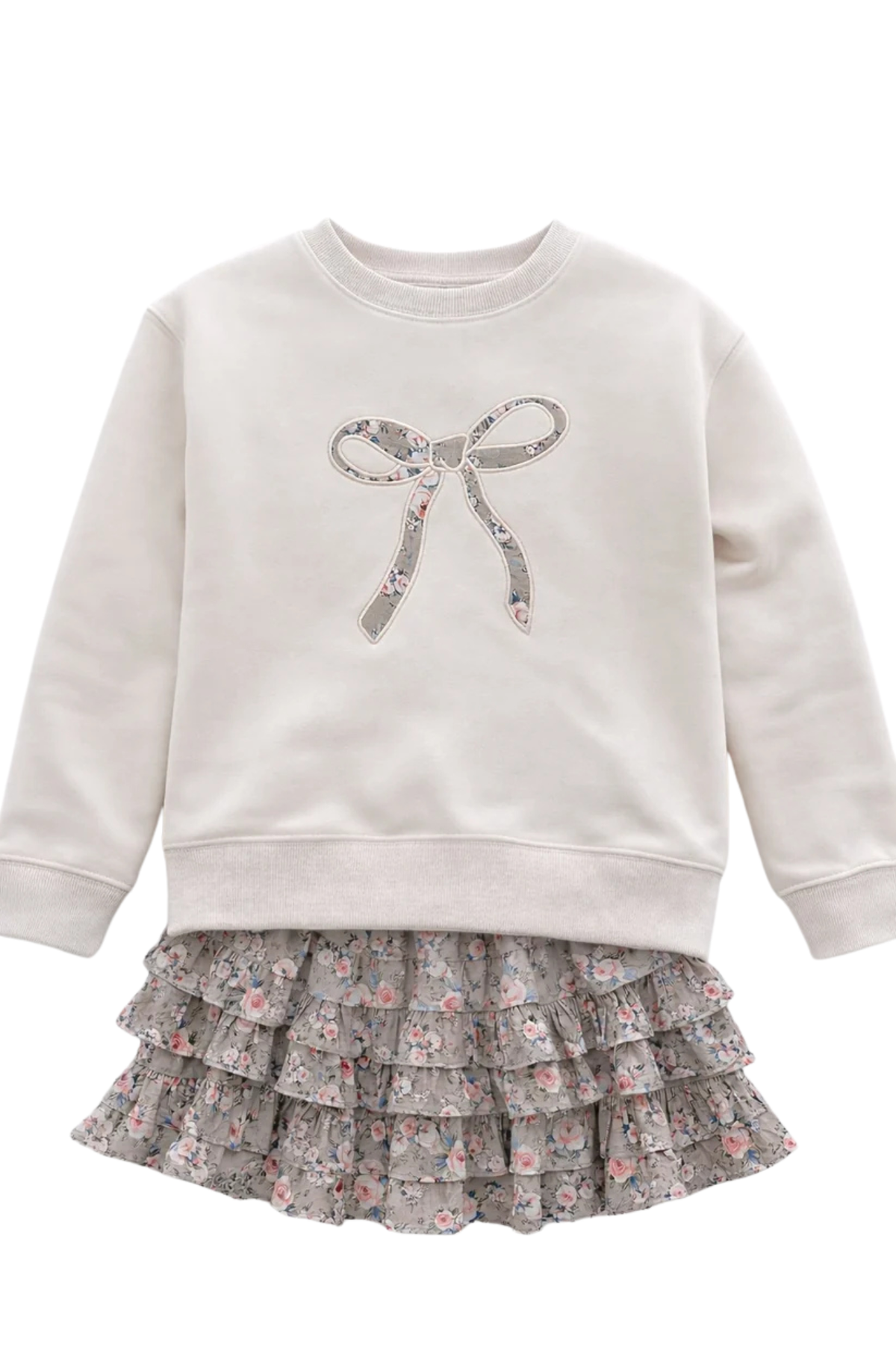 SWEATSHIRT & SKIRT PETAL TAUPE