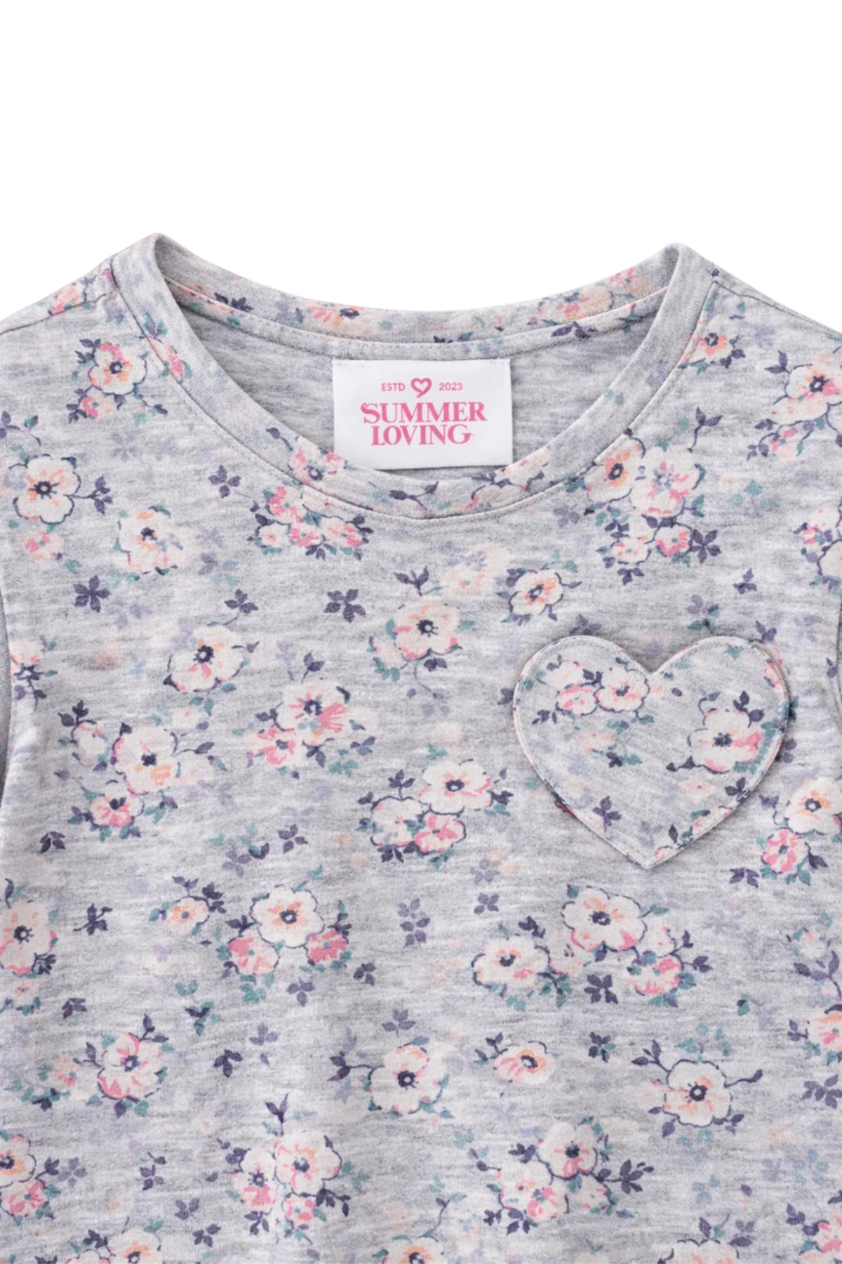 T-SHIRT & SKIRT IN BLUSH MEADOW