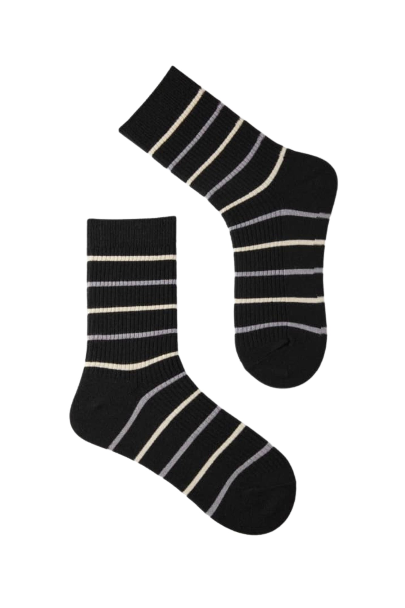 STRIPED BLACK SOCKS