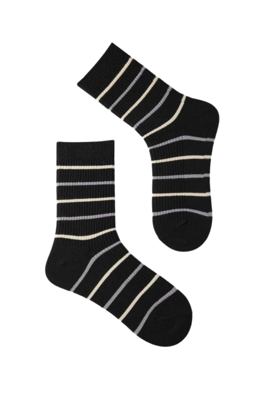 STRIPED BLACK SOCKS