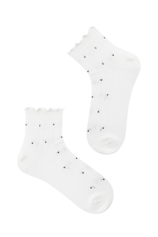 POLKA DOT WHITE SOCKS