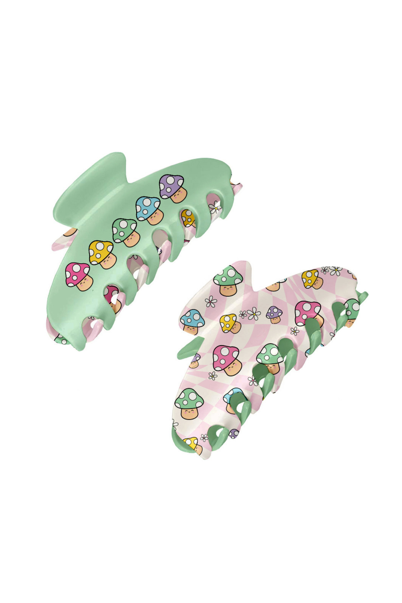 TWO-SIDED LARGE CLAW CLIP-MUSHROOM