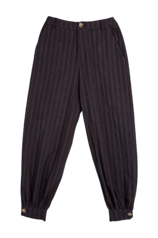 PANTALON BOMBACHO RAYAS/BRILLO