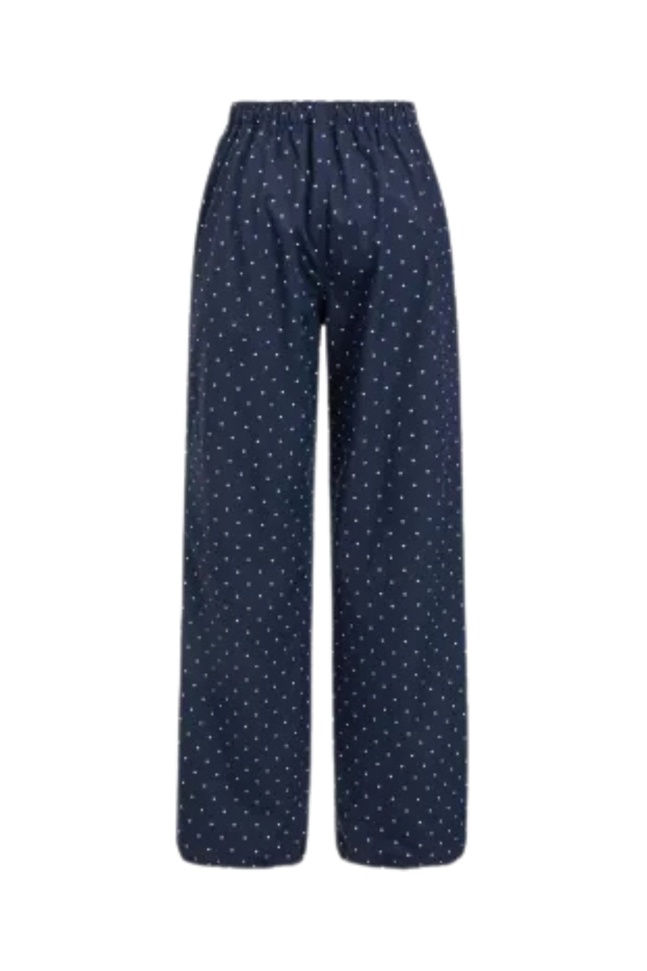 POLKA DOT ELASTIC NAVY PANTS