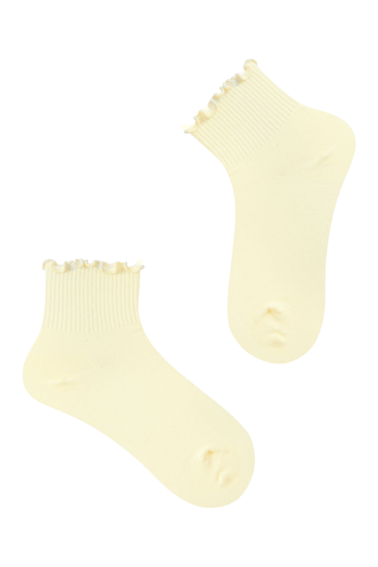 RUFFLE LIGHT YELLOW SOCKS