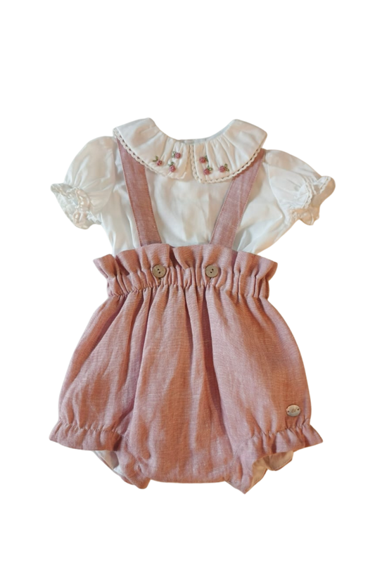 CONJUNTO BRAGA NIÑA TORONTO ROSA EMPOLVADO