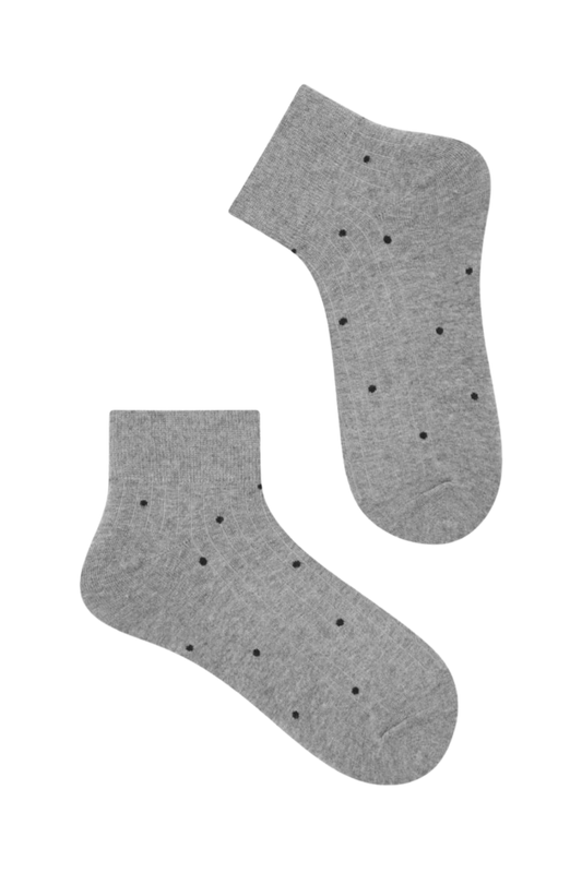 POLKA DOT ANKLE GREY SOCKS