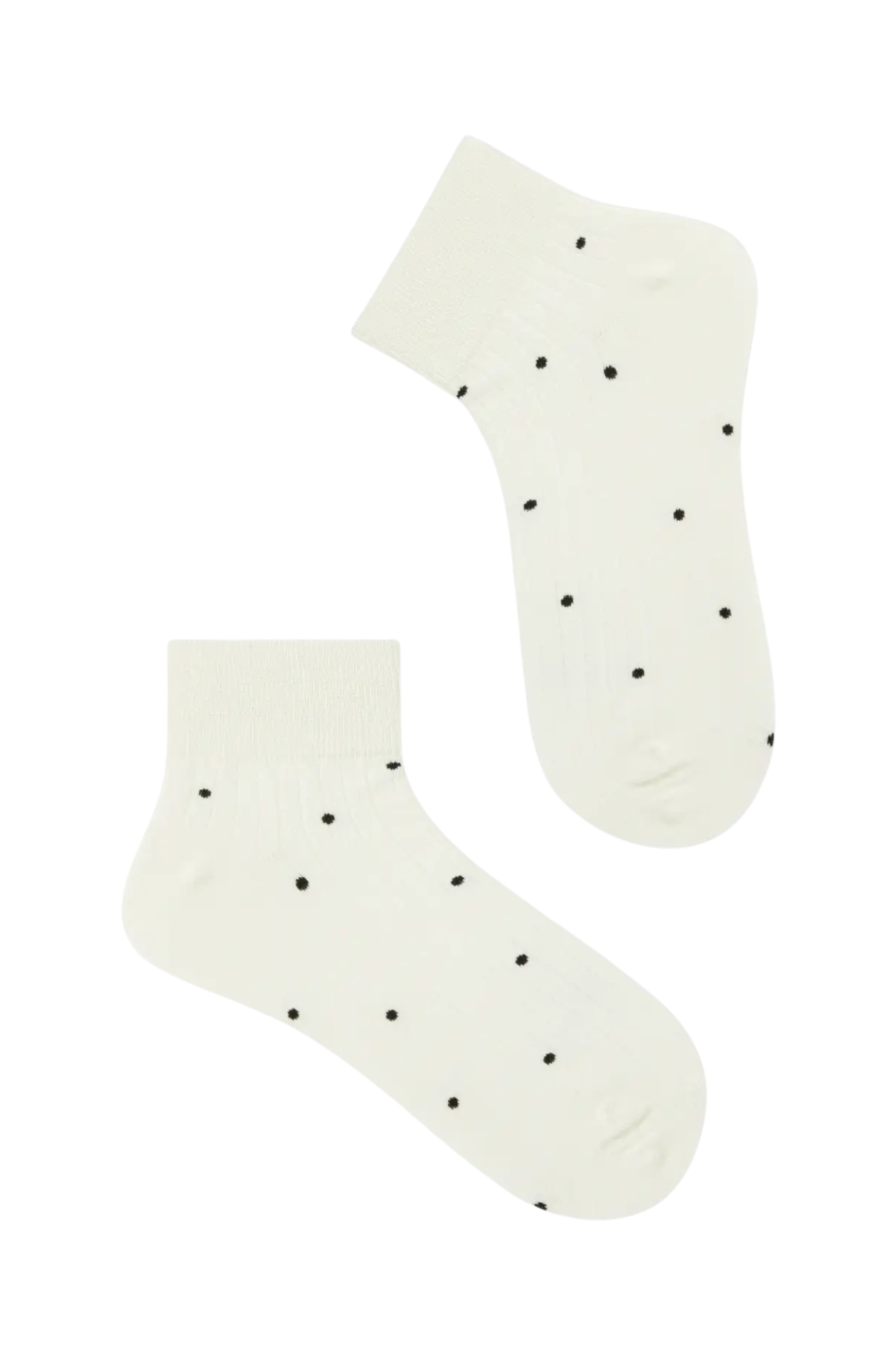 POLKA DOT ANKLE WHITE SOCKS