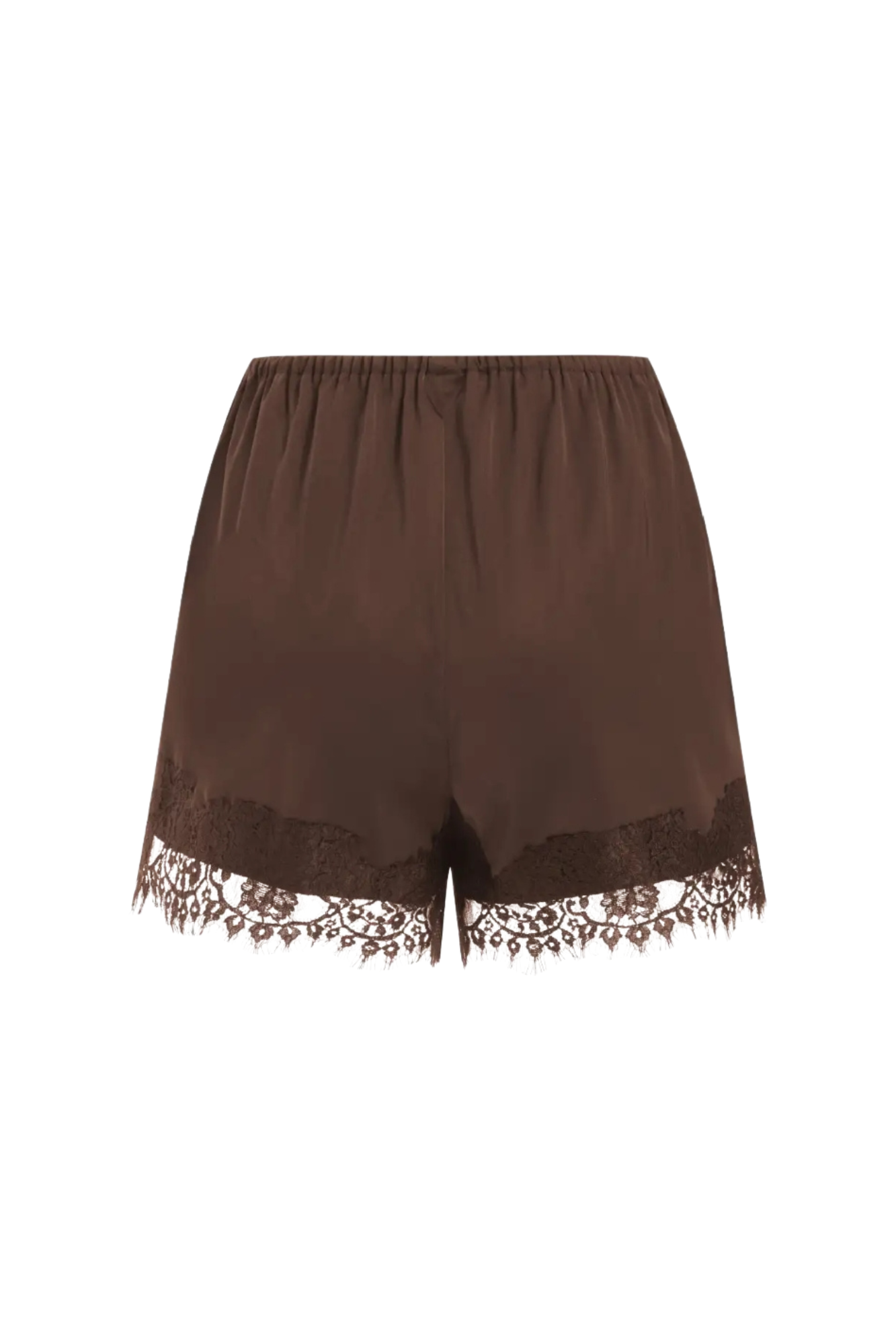 SATIN BROWN SHORTS
