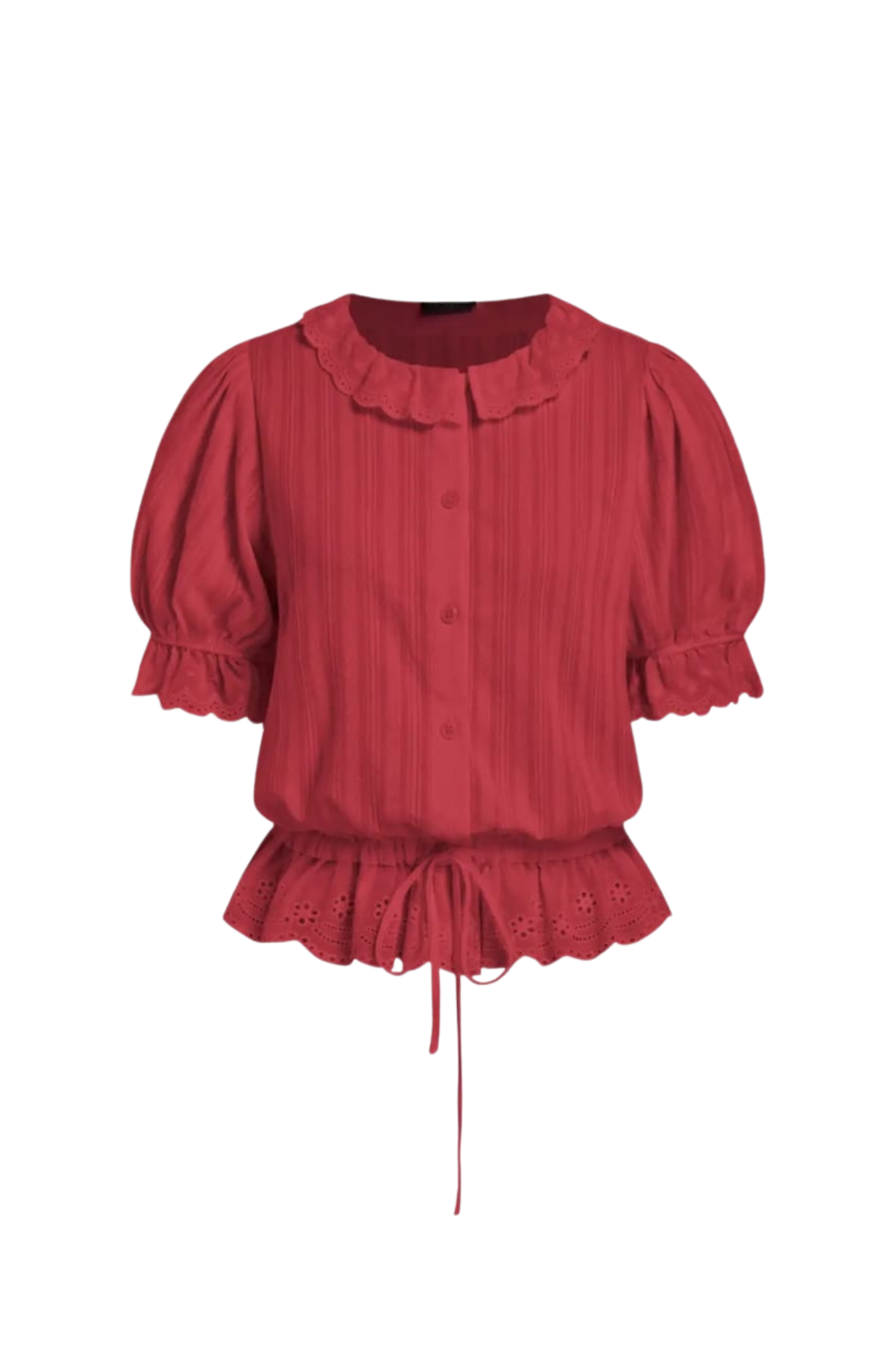 BRODERIE WINE BLOUSE