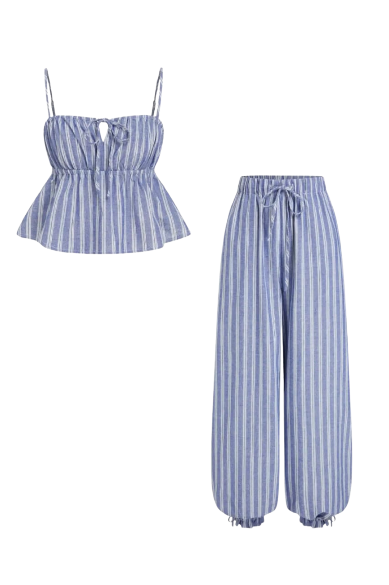 COTTON STRIPE BLUE SET