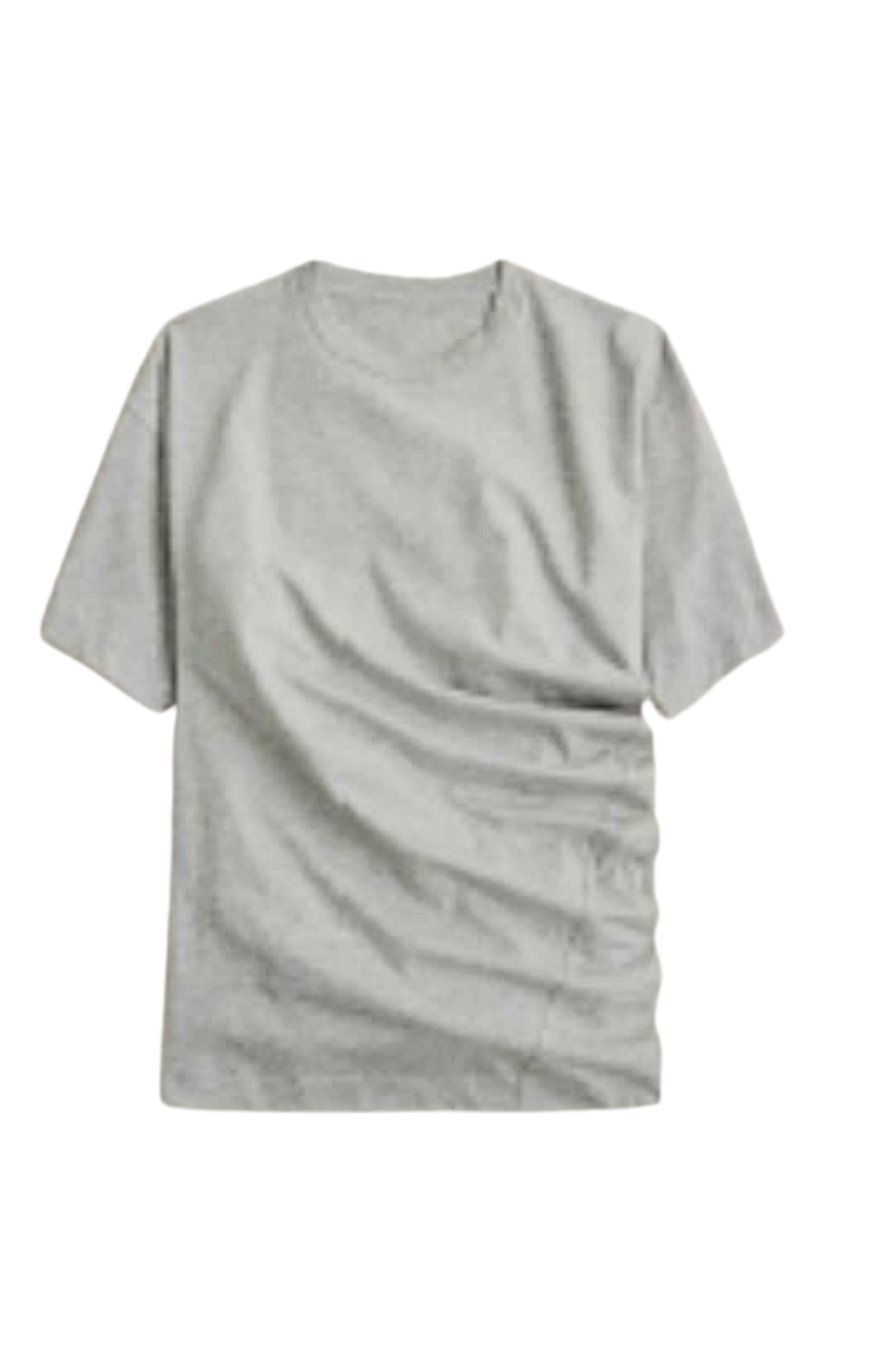 PIMA COTTON ASIMETRICAL T-SHIRT GREY