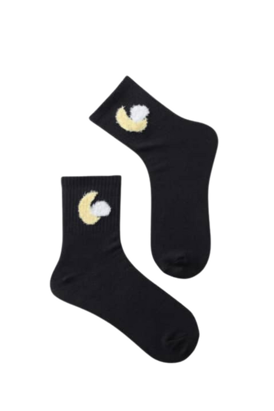 WEATHER PATTERN SOCKS BLACK
